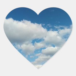 Wolkenschichten Herz-Aufkleber