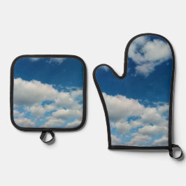 Wolkenschichten Ofenhandschuh & Topflappen-Set