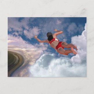 Wolkenschwimmen Postkarte
