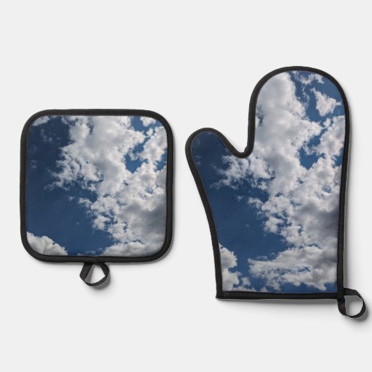 Wolkenseite Ofenhandschuh & Topflappen-Set (Vorderseite)