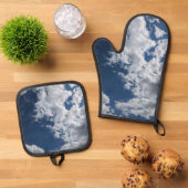 Wolkenseite Ofenhandschuh & Topflappen-Set (Oben Unten)