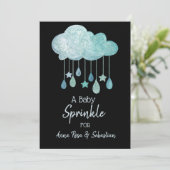 *~* Wolkenstrahlen Regenfälle Sprinkle Einladung (Stehend Vorderseite)