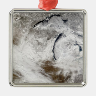 Wolkenstraßen über Oberem See und See Michi Silbernes Ornament