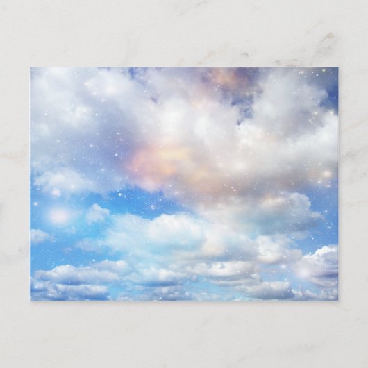 Wolkenwinge aus Gold und Silber Postkarte (Vorderseite)