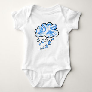 Wolkenwirbelmuster Baby Strampler