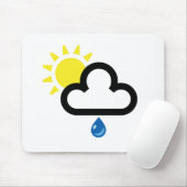 Wolkesun-Regen-Symbol Mousepad (Mit Mouse)