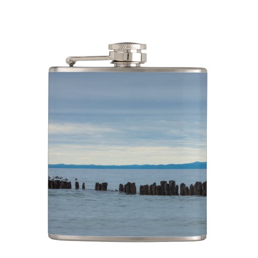 wolkig in der Whitefish Bay Flachmann (Vorderseite)