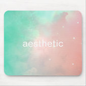 wolkig rosa und Aquamarine Vaporwave-Mousepad Mousepad (Vorne)