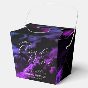 Wolkige Hochzeitsdusche Schwarze Himmlische Galaxi Geschenkschachtel