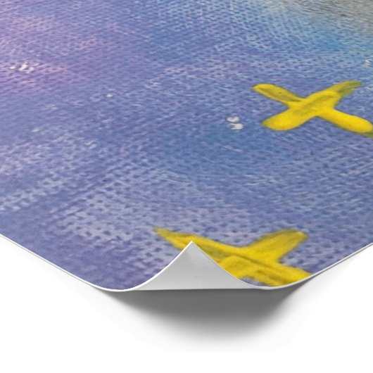 wolkige Nächte Poster (Ecke)