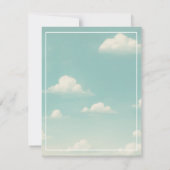 Wolkige Wolken Blaue Himmel Individuelle Notizkart Mitteilungskarte (Rückseite)