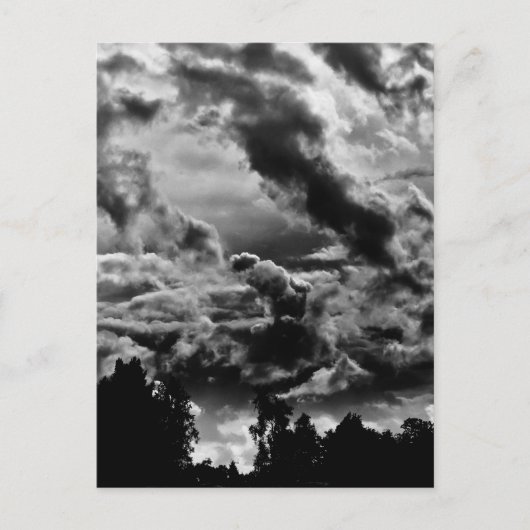 wolkiger Abend Postkarte (Vorderseite)