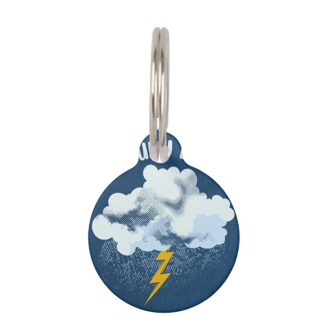 wolkiger Tag Haustiermarke (Vorderseite)