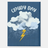 wolkiger Tag Magnet (Vorderseite)