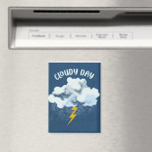 wolkiger Tag Magnet (In Situ (Geschirrspüler))