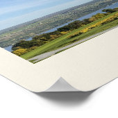 Wolkiges Feld am See Poster (Ecke)