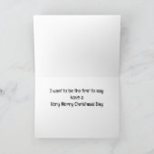 WOLL, 1. ZU SEIN, UM ZU SAGEN "NUR WEIHNACHTEN" FEIERTAGSKARTE (Innenseite)