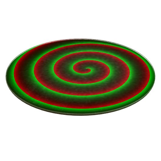 Woll, das Rot zu ändern? Blinkende grüne Spirale. Schneidebrett (Ecke)