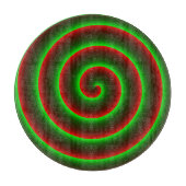 Woll, das Rot zu ändern? Blinkende grüne Spirale. Schneidebrett (Vorderseite)