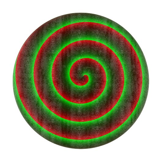 Woll, das Rot zu ändern? Blinkende grüne Spirale. Schneidebrett (Vorderseite)