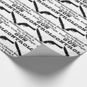 Woll dir, ein Messer in einen Schusswaffenkampf zu Geschenkpapier (Ecke)