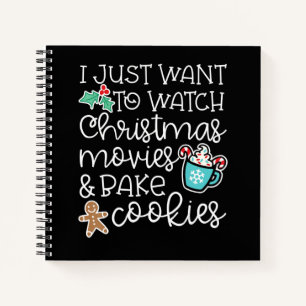 Woll dir Weihnachtsfilme einfach mal Bake Cook Ges Notizblock