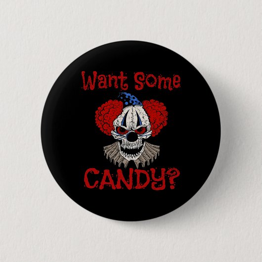Woll ein wenig Beängstigenden kandy gestörten böse Button (Vorderseite)