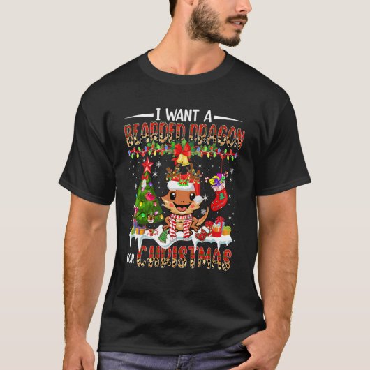 Woll einen bärtigen Drachen für den Weihnachtsbär T-Shirt (Vorderseite)
