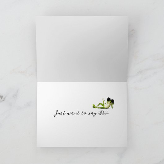 "Woll einfach, "Hi" leere geklappte Karte zu sagen (Innenseite)