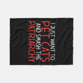 Woll einfach Katzen zu pflücken und die Patriarchä Fleecedecke (Vorderseite (Horizontal))