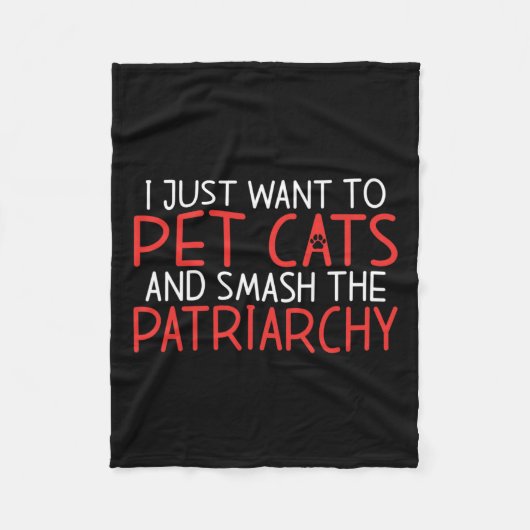 Woll einfach Katzen zu pflücken und die Patriarchä Fleecedecke (Vorderseite)