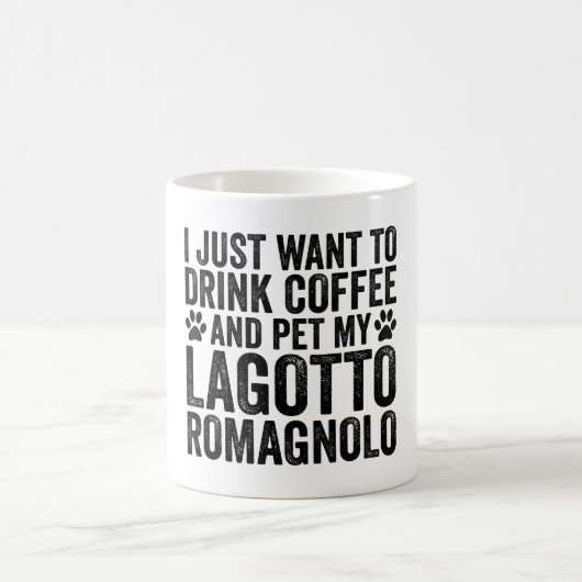 Woll einfach, um Kaffee Haustier mein Lagotto Roma Kaffeetasse (Mittel)
