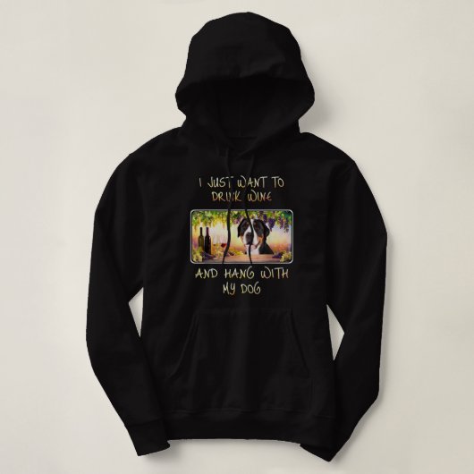 Woll einfach Wein zu trinken und hang wir größere Hoodie (Design vorne)
