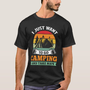 Woll einfach zu Camping Funny Camp Camper Außenber T-Shirt