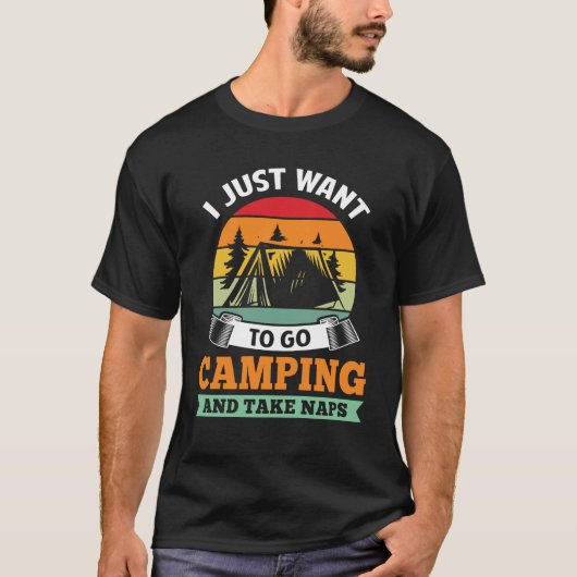 Woll einfach zu Camping Funny Camp Camper Außenber T-Shirt (Vorderseite)