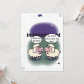 Woll-Flachkarte Karte (Vorderseite/Rückseite Beispiel)