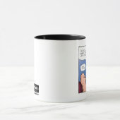 Woll Fries damit? Cartoon Tasse (Zentrum)