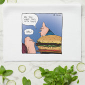 Woll Fries mit - Funny Cartoon Handtuch (Gefaltet)