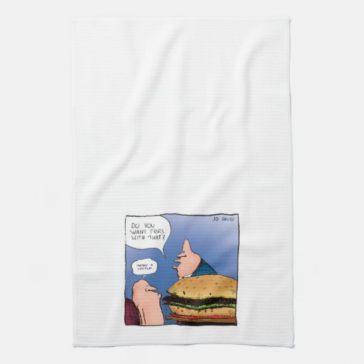 Woll Fries mit - Funny Cartoon Handtuch (Vertikal)
