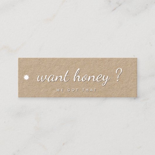 Woll Honey? Kraft Honeybeeper Tag (Vorderseite)