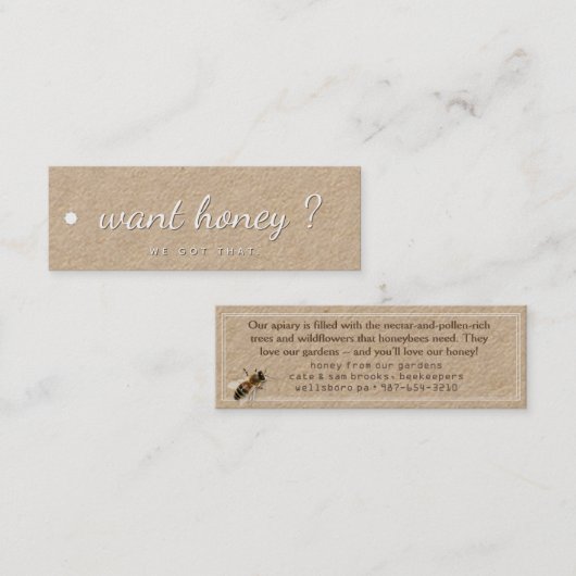 Woll Honey? Kraft Honeybeeper Tag (Vorne/Hinten)