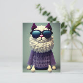 Woll - Hund # 1 Postkarte (Stehend Vorderseite)