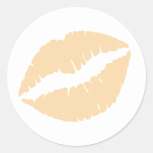 Woll-Lippenstift-Druck Runder Aufkleber
