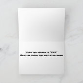 **WOLL MIT IHNEN AUSZUHOLEN** CHRISTMAS KARTE (Innenseite)