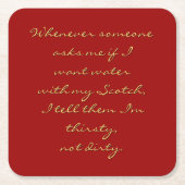 Woll mit meinem Scotch Wasser. - Untersetzer "Funn (Vorderseite)