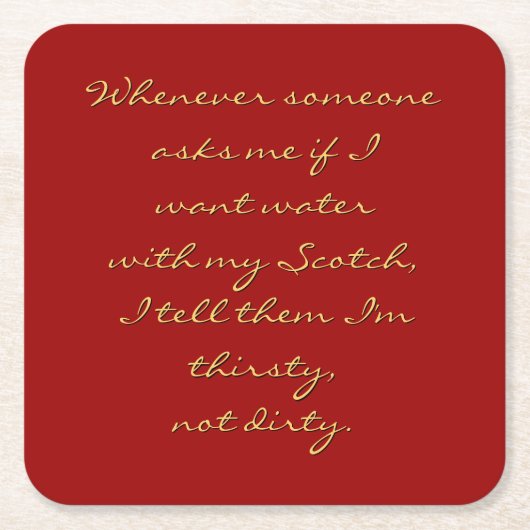 Woll mit meinem Scotch Wasser. - Untersetzer "Funn (Vorderseite)