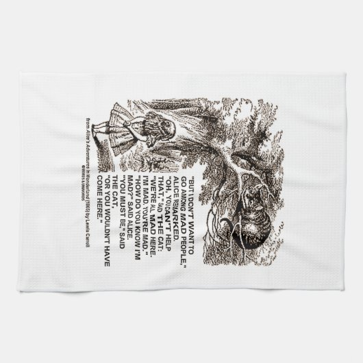 Woll nicht, unter den Müttern zu gehen Alice Wonde Küchentuch (Horizontal)