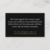 Woll Sirup? Das haben wir Got! Amber-Tropfen auf s Visitenkarte (Rückseite)