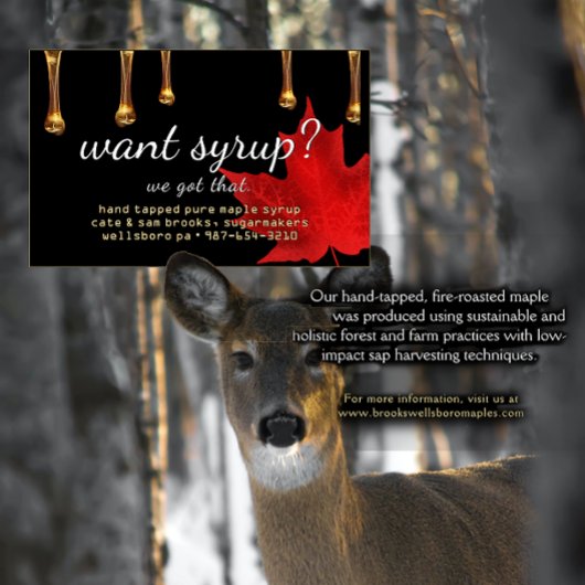 Woll Sirup? Das haben wir Got! Amber-Tropfen auf s Visitenkarte