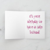 Woll Süßigkeiten? Funny Birthday Card. Karte (Innenseite)